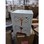 GRADE A2 - Grey Mirrored Boho 2 Drawer Bedside Table - Alexis