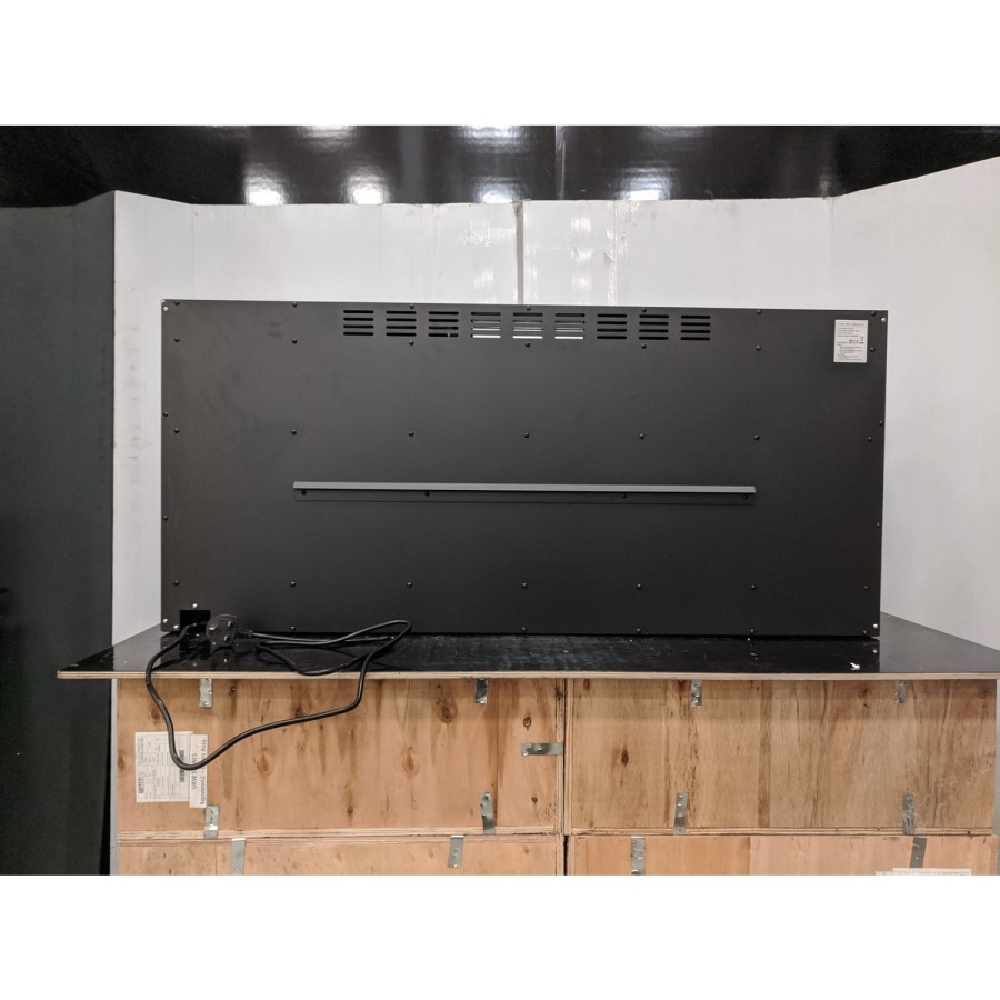 GRADE A2 - 50 Inch Black Built In Electric Fire - Amberglo