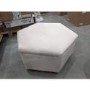 GRADE A2 - Large 80cm Beige Velvet Pouffe Stool with Storage - Bella