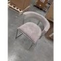 GRADE A2 - Beige Velvet Cantilever Dining Armchair - Alana Boutique