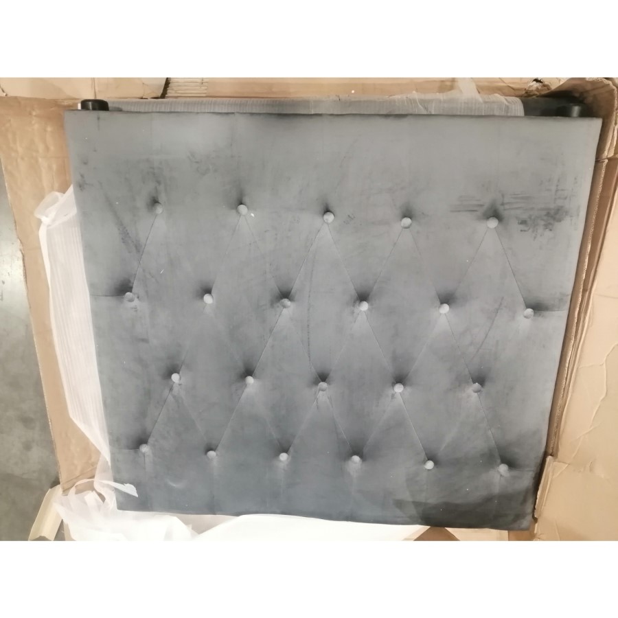 GRADE A2 - Single Day Bed Sofa with Trundle in Dark Grey Velvet - Sacha