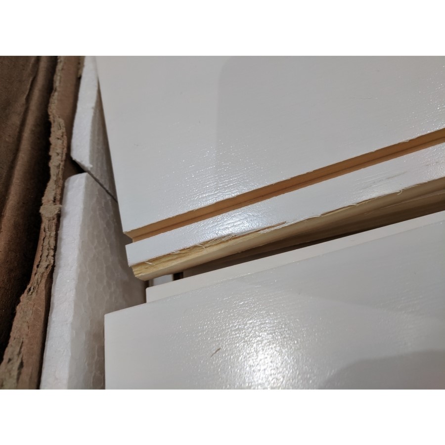 GRADE A2 - Wide White Painted Chest of 9 Drawers - Hamilton