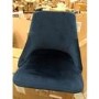 GRADE A2 - Navy Blue Velvet Bar Stool with Back - 79cm - Maddy