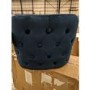 GRADE A2 - Navy Blue Velvet Bar Stool with Back - 79cm - Maddy