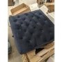 GRADE A2 - Navy Velvet Chesterfield Footstool with Storage - Payton