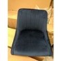 GRADE A2 - Navy Blue Velvet Bar Stool with Back - 77cm - Macie
