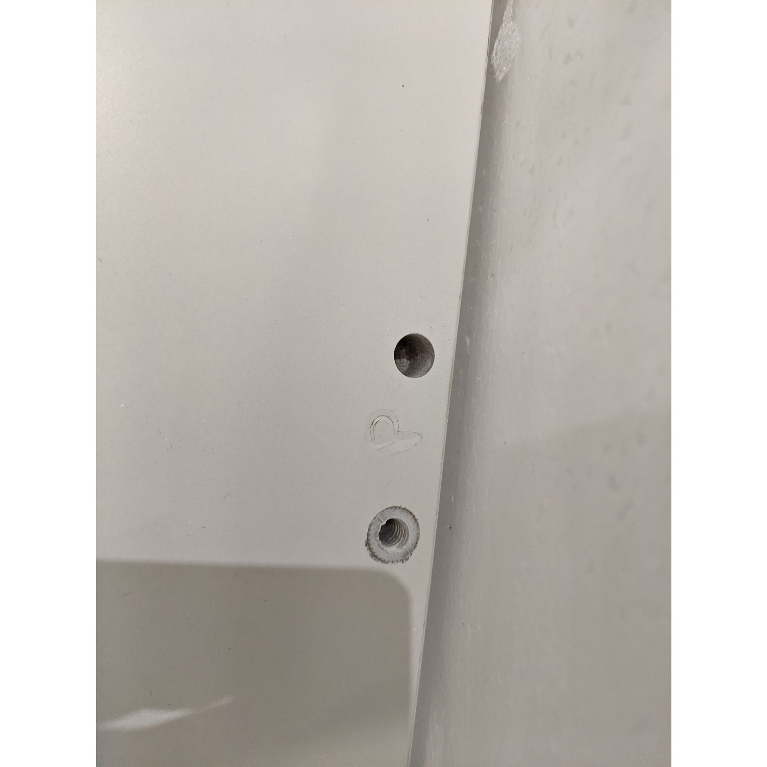 GRADE A2 Small White High Gloss Console Table with Drawer Tiffany