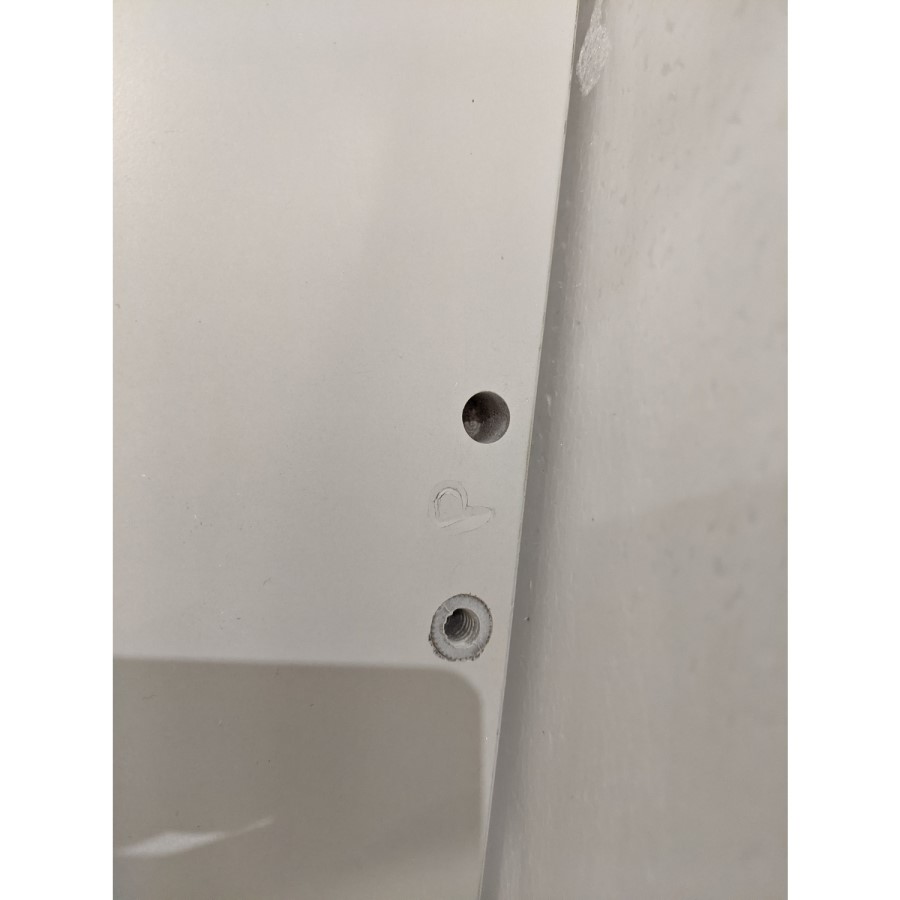 GRADE A2 - Small White High Gloss Console Table with Drawer - Tiffany