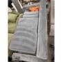 GRADE A2 - 3 Seater Right Hand Facing L Shaped Sofa in Grey Velvet - Idris