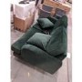 GRADE A2 - Dark Green Velvet 3 Seater Sofa - Payton