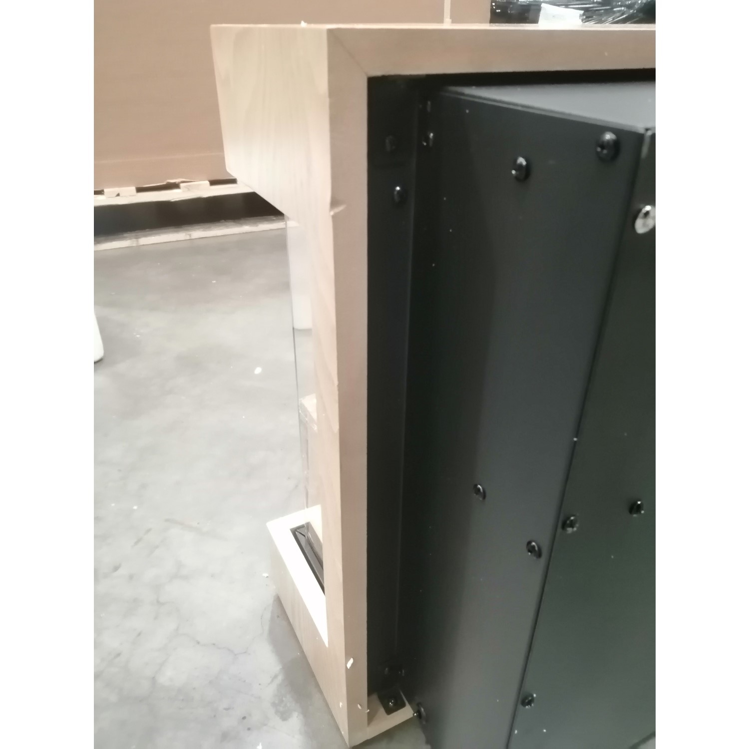 GRADE A2 51 Inch Wood Effect Wall Mounted Electric Fire with LED Lights AmberGlo Furniture123