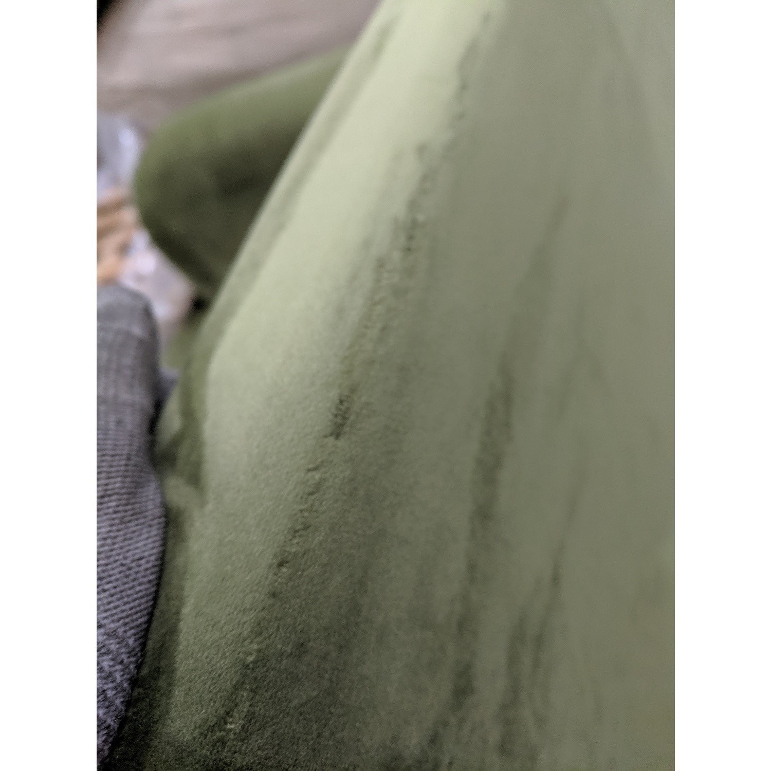 GRADE A2 - 4 Seater Right Hand Facing L Shaped Sofa in Olive Green ...
