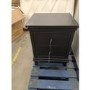 GRADE A2 - Black Painted 2 Drawer Bedside Table - Georgia