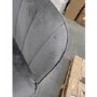 GRADE A2 - Set of 2 Grey Velvet Tub Dining Chairs - Logan