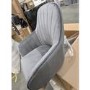 GRADE A2 - Set of 2 Grey Velvet Tub Dining Chairs - Logan