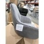 GRADE A2 - Set of 2 Grey Velvet Tub Dining Chairs - Logan