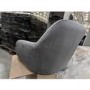 GRADE A2 - Grey Velvet Bar Stool with Back - 77cm - Logan