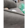 GRADE A2 - Grey Faux Leather Adjustable Bar Stool with Back - Runa