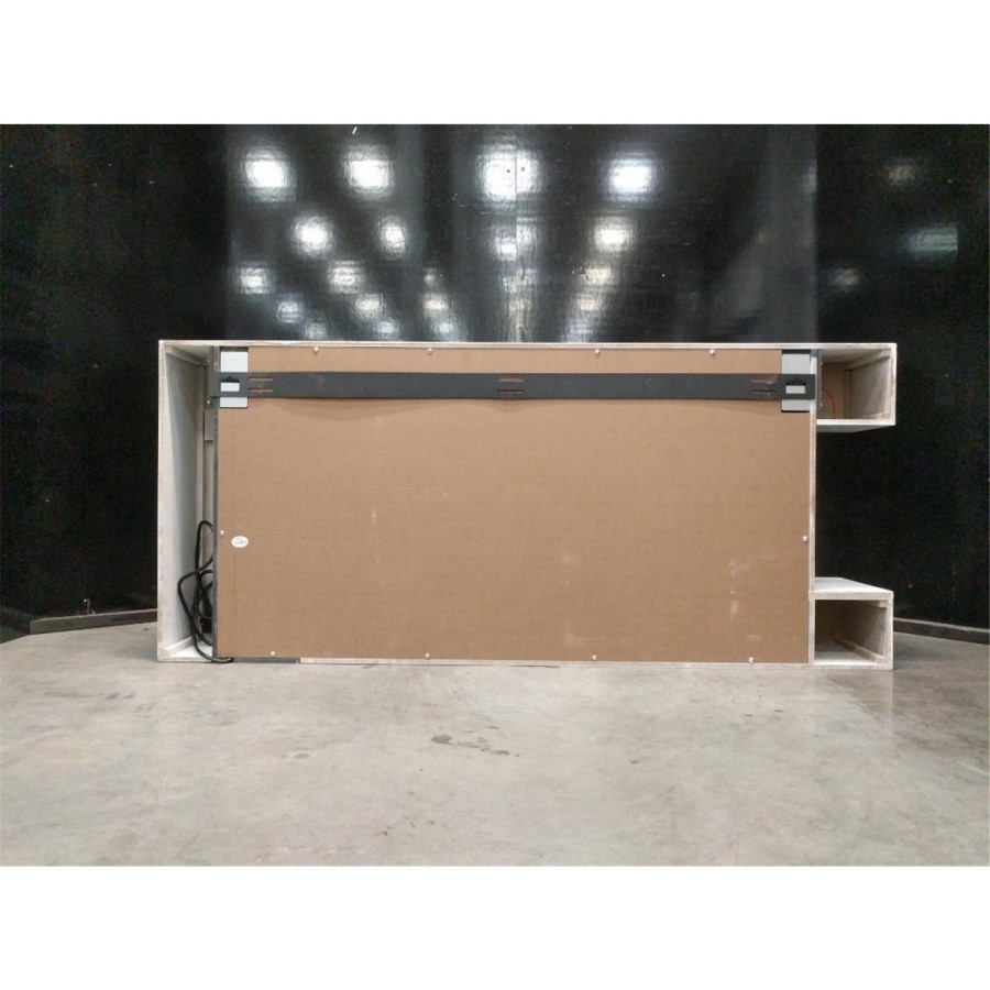 GRADE A2 - White Wall Mounted Electric Fireplace Suite with LED Lights - Amberglo