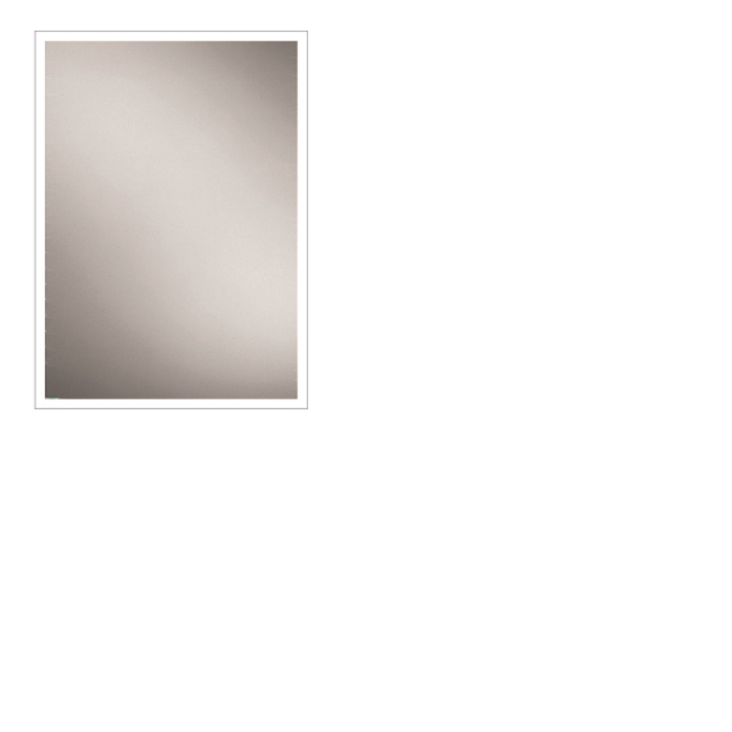 Rectangular LED Bathroom Mirror with Demister 500 x 700mm- HiB Globe 50 ...