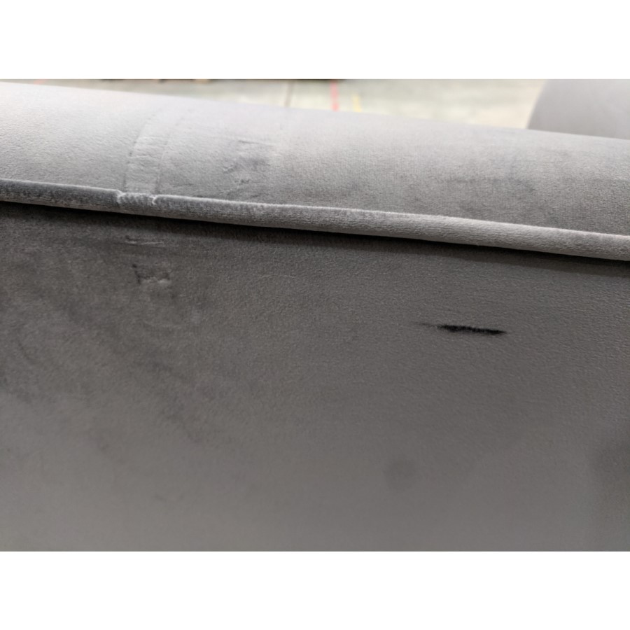 GRADE A2 - Hendrix Grey Velvet Left Corner Section