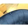 GRADE A2 - Navy Blue Velvet Adjustable Bar Stool with Curved Back - Runa