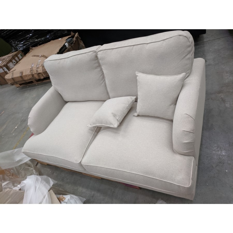 GRADE A2 - Beige Woven Fabric 2 Seater Sofa - Payton