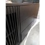 GRADE A2 - Large Black Wooden Sideboard with Drawers - Jarel