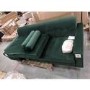 GRADE A2 - Green Velvet Left Hand L Shaped Sofa - Seats 3 - Idris
