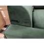 GRADE A2 - Green Velvet Left Hand L Shaped Sofa - Seats 3 - Idris