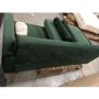 GRADE A2 - Green Velvet Left Hand L Shaped Sofa - Seats 3 - Idris