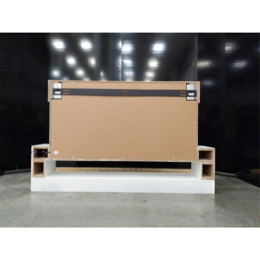 GRADE A3 - White Wall Mounted Electric Fireplace with LED Light Storage Shelf - Amberglo