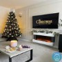 IMPERFECT - White Wall Mounted Electric Fireplace  - 39 Inch - Amberglo