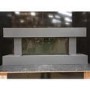 IMPERFECT - Grey Wall Mounted Electric Fireplace with LED Lights 52 inch - Amberglo