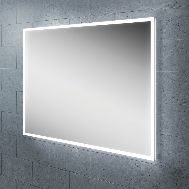 Rectangular Heated Bathroom Mirror with Lights 600 x 800mm- HiB Globe 60