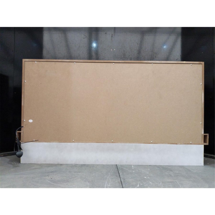 GRADE A3 - Black & Grey Freestanding Electric Fireplace with LED Lights 62 Inch - Amberglo