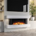 78652227/1/AGL010 IMPERFECT - White 52inch Wall Mounted Electric Fireplace - AmberGlo