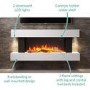 IMPERFECT - White 52inch Wall Mounted Electric Fireplace - AmberGlo