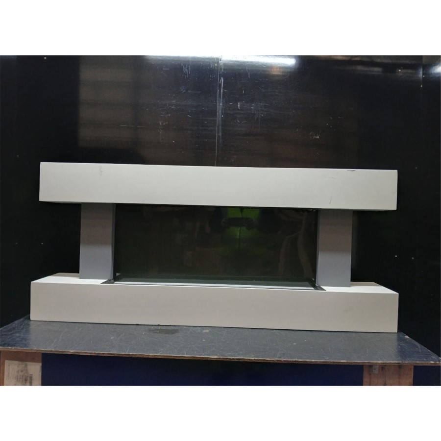 IMPERFECT - White 52inch Wall Mounted Electric Fireplace - AmberGlo