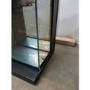 IMPERFECT - 60 Inch Black Inset Electric Media Wall Fireplace with Configurated Front and Side Glass Case - AmberGlo