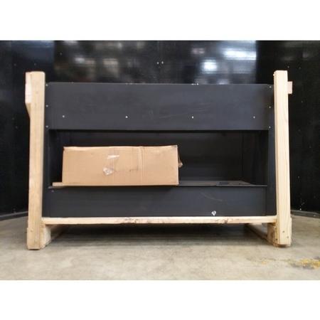 IMPERFECT - Black 39inch Inset Gas Media Wall Fireplace - Sirocco Fires Lux 1000