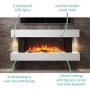 ALMOST PERFECT - White Wall Mounted Electric Fireplace Suite with LED Lights - Amberglo