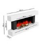 ALMOST PERFECT - White Wall Mounted Electric Fireplace Suite with LED Lights - Amberglo