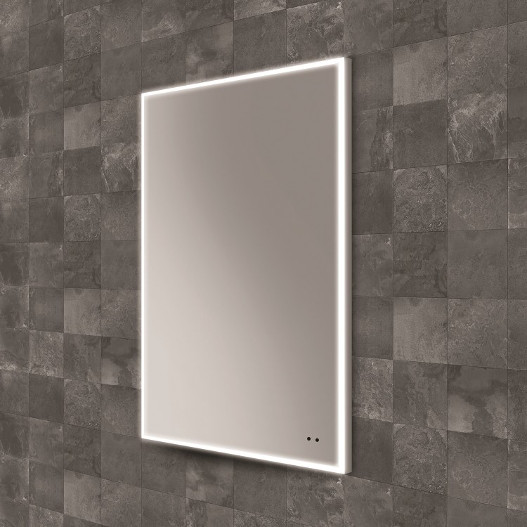 Rectangular Heated Bathroom Mirror with Lights 400 x 700mm- HiB Air 40