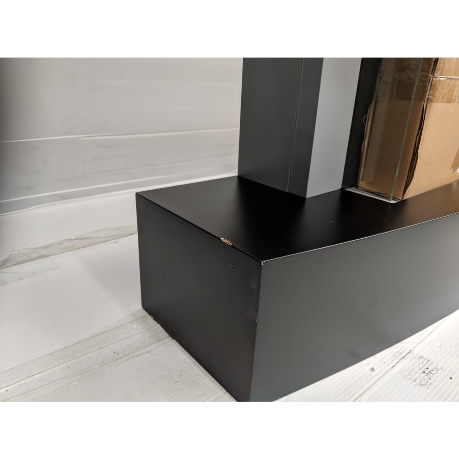 IMPERFECT - Matt Black Wall Mounted Curved Electric Fire 47 Inch  - Amberglo