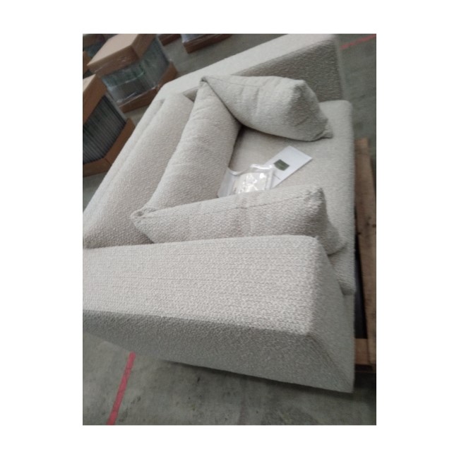 ALMOST PERFECT - Beige Boucle Love Seat - Hudson