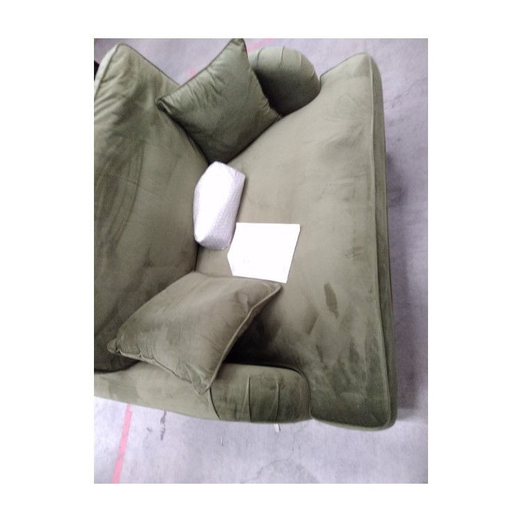 IMPERFECT - Olive Green Velvet Love Seat - Payton