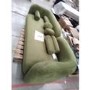 ALMOST PERFECT - Olive Green Velvet Curved 3 Seater Sofa - Elma