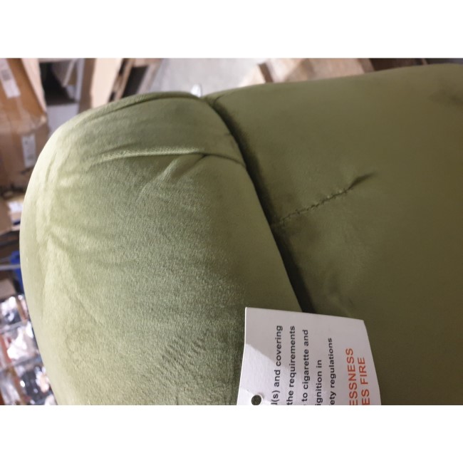 IMPERFECT - Large Olive Green Velvet Bed Footstool - Myles