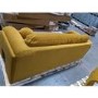 ALMOST PERFECT - Mustard Velvet Curved 3 Seater Sofa - Aurelia